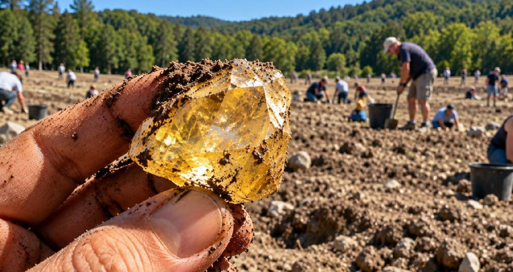 Arkansas Crater of Diamonds Parkında 40 Karatı Aşan Değerli Taşlar Bulundu
